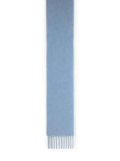 Marni Light Blue Alpaca Blend Scarf In Gray