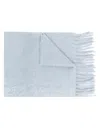 Marni Light Blue Alpaca-blend Scarf With Fringed Ends In Blue