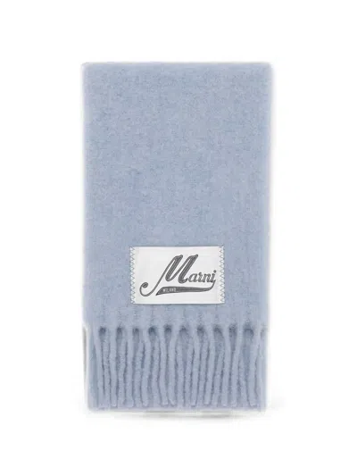 Marni Light Blue Alpaca Scarf