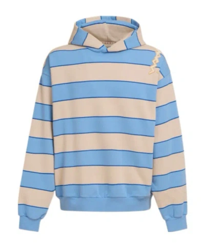 Marni Light Blue And Beige Oversized Hoodie