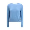 Marni Light Blue Cashmere Sweatshirt In Blue
