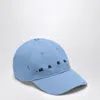 Marni Embroidered Cap In Blue