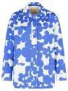 Marni Light Blue Cotton Jacket In Purple/white