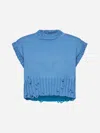 Marni Distressed Boxy Cropped Sweater