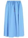 Marni Light Blue Cotton Skirt In Blue