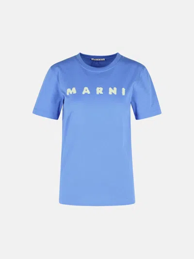Marni Light Blue Cotton T-shirt