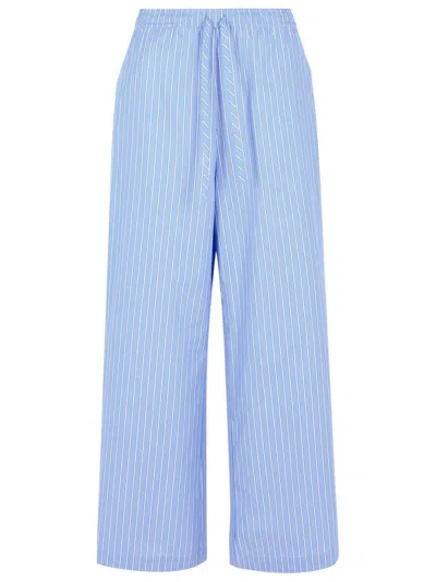 MARNI MARNI LIGHT BLUE COTTON TROUSERS