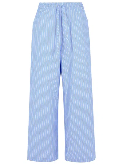 MARNI MARNI LIGHT BLUE COTTON TROUSERS