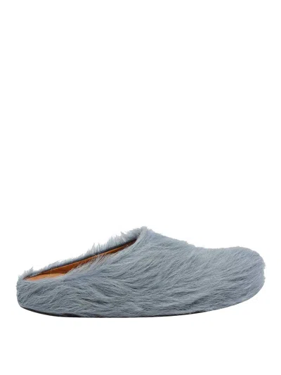 MARNI LIGHT BLUE LONG HAIR FUSSBET SABOT