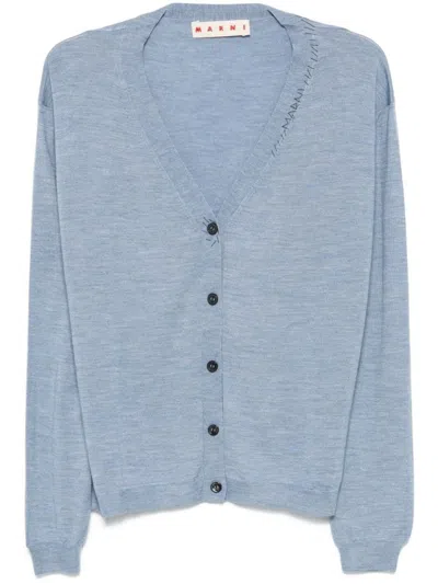 Marni Light Blue Mending Cardigan