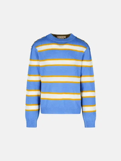 Marni Light Blue Mohair Blend Sweater