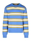 Marni Striped Pattern Round Neck Sweater In Multi