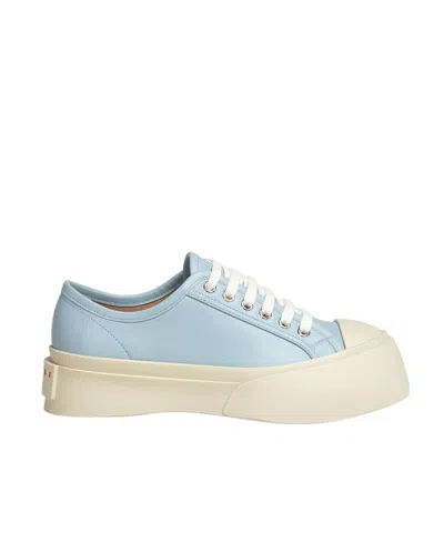 Marni Light Blue Nappa Leather Pablo Lace-up Sneaker