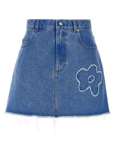 MARNI LIGHT BLUE PATCH SKIRT