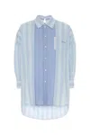 Marni Light Blue Regular Solid Shirt In Blue