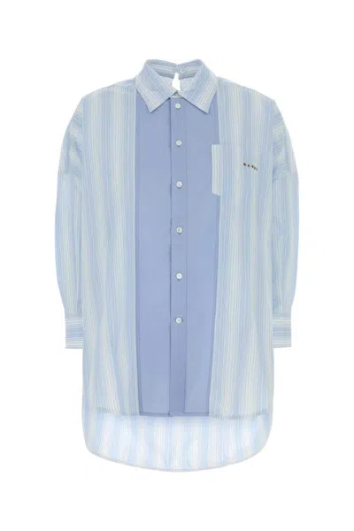 MARNI LIGHT BLUE REGULAR SOLID SHIRT