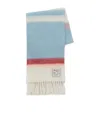 Marni Light Blue Striped Alpaca-mohair Scarf In Light Blue