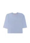 Marni Light Blue T-shirt For Baby Boy With Logo In Blue