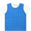 MARNI LIGHT BLUE T-SHIRT FOR BABY BOY WITH LOGO