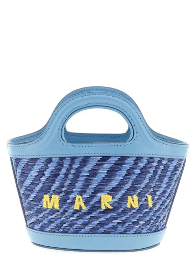 Marni Light Blue Tropicalia Micro Tote