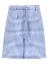 Marni Vichy Bermuda Shorts Bermuda And Short Light Blue In Light Blue