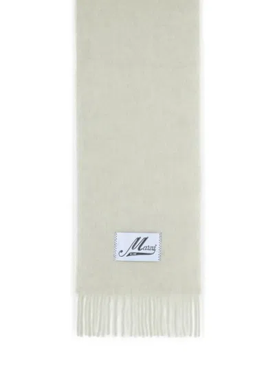 MARNI LIGHT GREY ALPACA BLEND SCARF