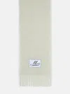 Marni Light Grey Alpaca Blend Scarf In White