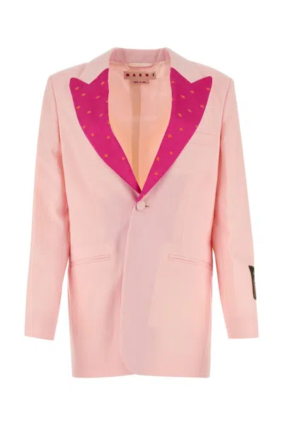 MARNI LIGHT PINK WOOL BLAZER