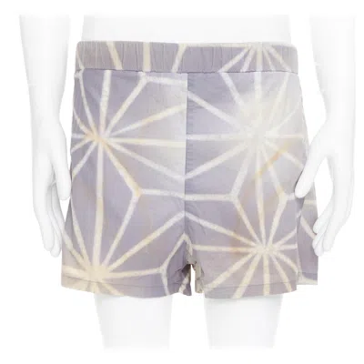 Pre-owned Marni Light Purple Cream Abstract Print Elastic Shorts It46 S In White