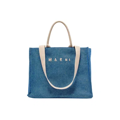 Pre-owned Marni Light Washed Denim Basket 'ocean' | Blue | Men's Size Onesize