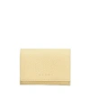 Marni Light Yellow Leather Trifold Venice Wallet With Marbled Interior In Yellow