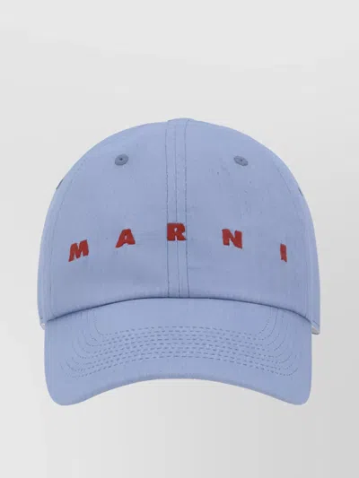 Marni Lightweight Cotton Baseball Hat For Warmer Days In Blue