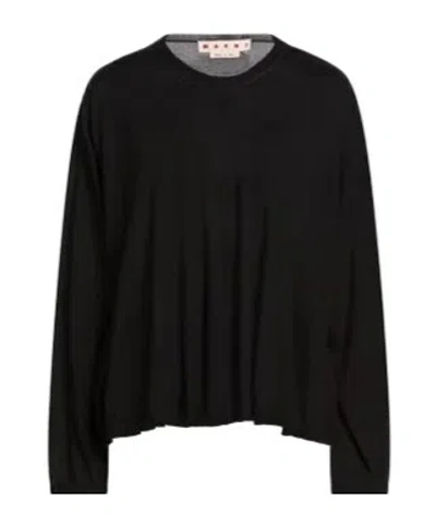 Marni Lightweight Knitted Sweater In Black