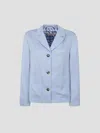 Marni Patch-pocket Single-breasted Jacket In Blue
