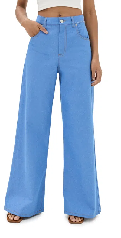 Marni Lightweight Stretch Denim Trousers Azure