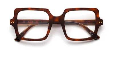 Marni Likya Yolu Blonde Havana Asian Fit Men's Glasses, Tortoiseshell, Size Standard In Brown