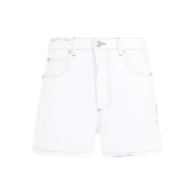 Marni Lily White Cotton Short 5-pockets Trousers