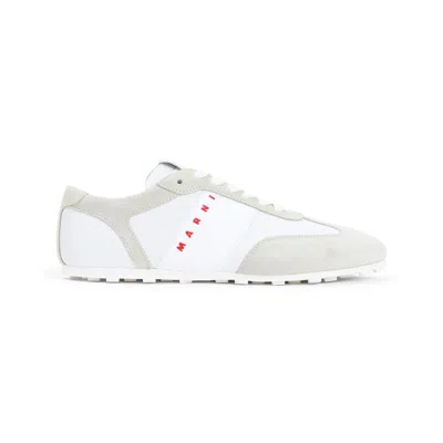 MARNI MARNI LILY WHITE LIGHT GREY LEATHER SNEAKERS