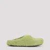 Marni Lime Calf Hair Fussbett Sabot Mules In Green