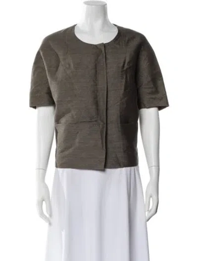 Pre-owned Marni Linen Crew Neck Top W/ Tags In Gray