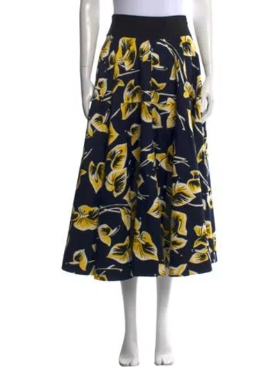 Pre-owned Marni Linen Long Skirt In Blue