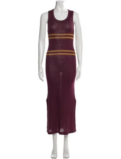 Pre-owned Marni Linen Midi Length Dress In Purple