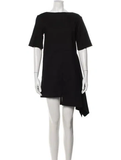 Pre-owned Marni Linen Mini Dress In Black