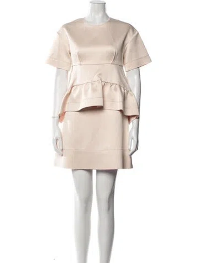 Pre-owned Marni Linen Mini Dress In Neutrals