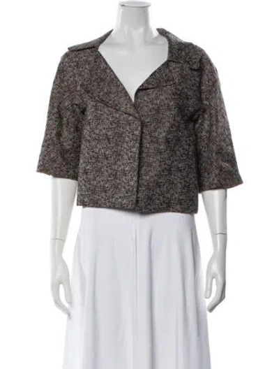 Pre-owned Marni Linen Printed Jacket In Brown