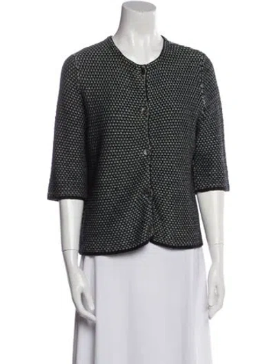 Pre-owned Marni Linen Printed Sweater In Black