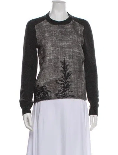 Pre-owned Marni Linen Printed Sweater In Gray
