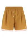 Marni Linen Shorts Bermuda And Short Yellow In Brown