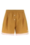 Marni Linen Shorts Bermuda And Short Yellow In Brown