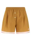 Marni Linen Shorts Bermuda And Short Yellow In Brown